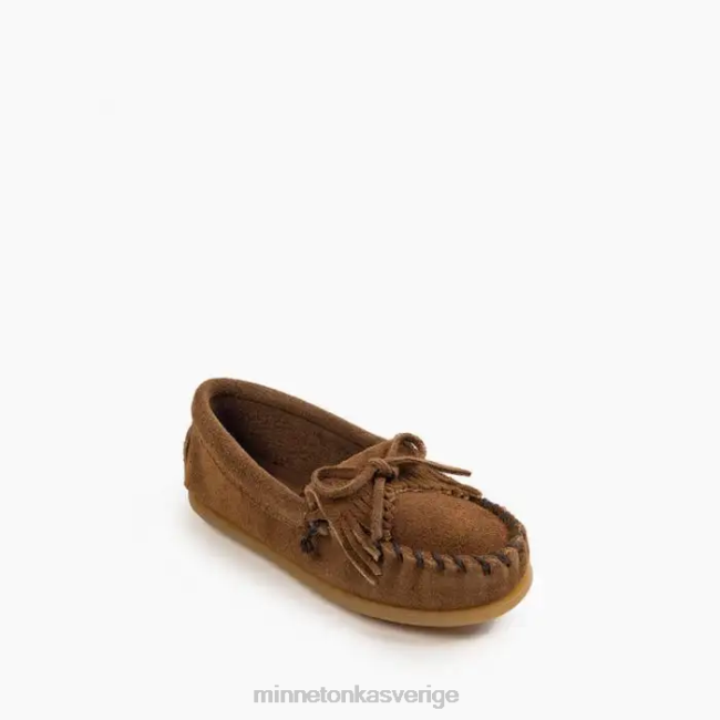 Minnetonka barn kilty hårdsula HTZ4DP458 Skodon dammig brun