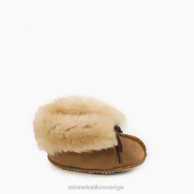 Minnetonka barn fårskinnssko HTZ4DP483 Skodon gyllene solbränna