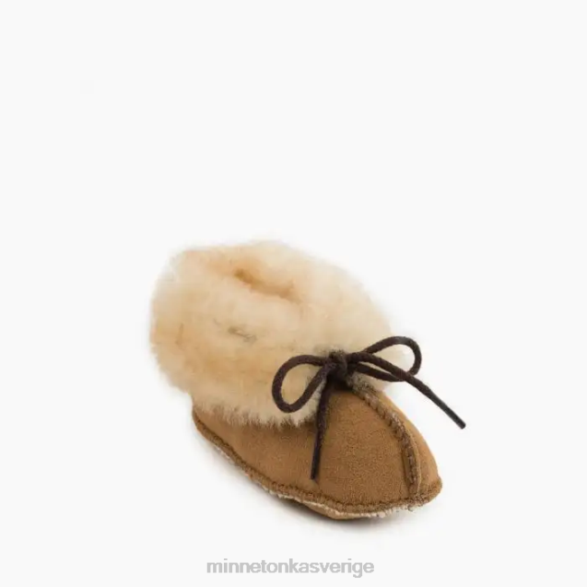 Minnetonka barn fårskinnssko HTZ4DP483 Skodon gyllene solbränna