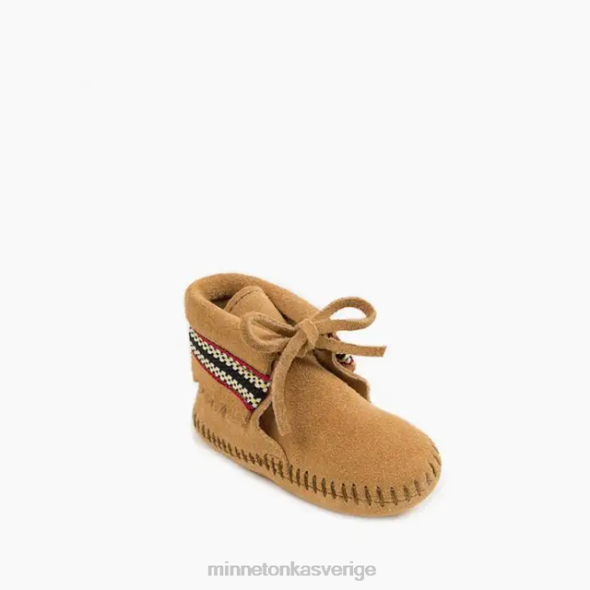 Minnetonka barn flätade tossor HTZ4DP485 Skodon solbränna