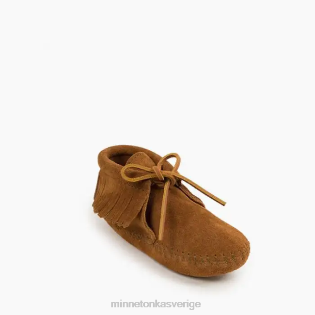 Minnetonka barn klassisk frans mjuksula stövel HTZ4DP470 Skodon brun
