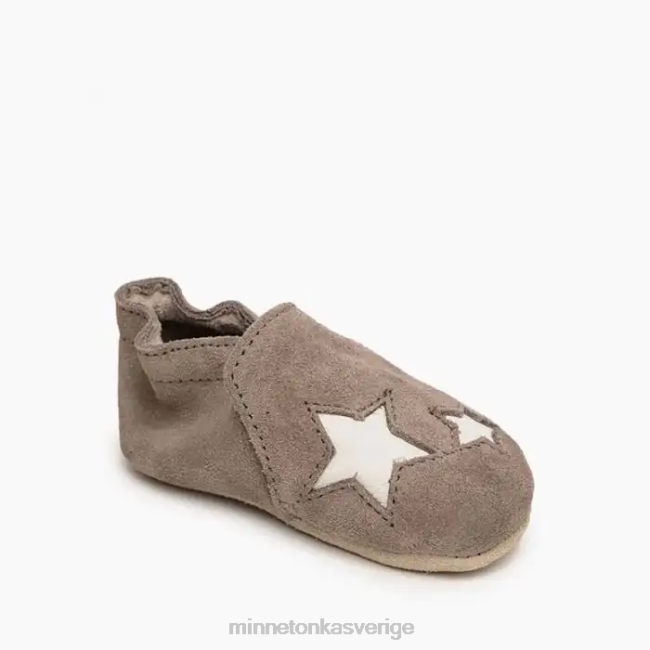 Minnetonka barn stjärnsko för spädbarn HTZ4DP474 Skodon grå