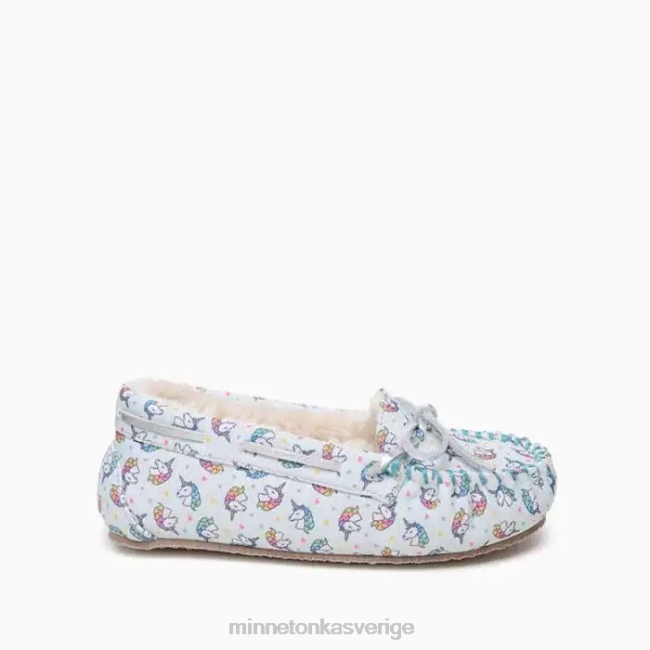 Minnetonka barn enhörning moc HTZ4DP510 Skodon blått enhörningstryck