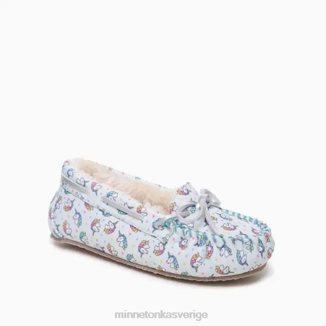 Minnetonka barn enhörning moc HTZ4DP510 Skodon blått enhörningstryck