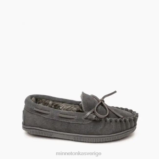 Minnetonka barn luggfodrad hårdsula HTZ4DP498 Skodon träkol