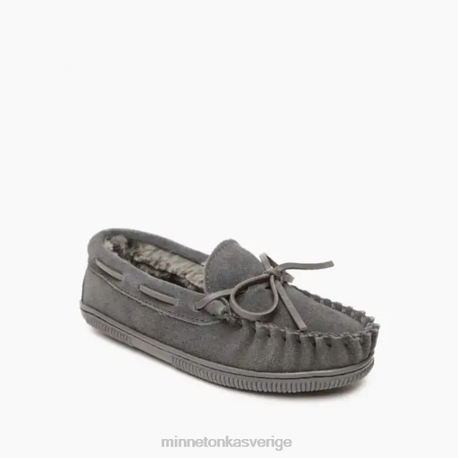 Minnetonka barn luggfodrad hårdsula HTZ4DP498 Skodon träkol