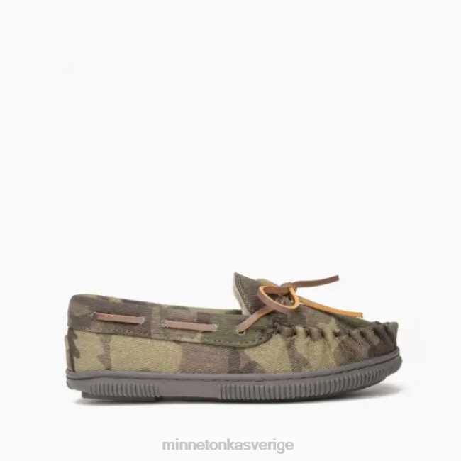 Minnetonka barn luggfodrad hårdsula HTZ4DP499 Skodon grönt camotryck