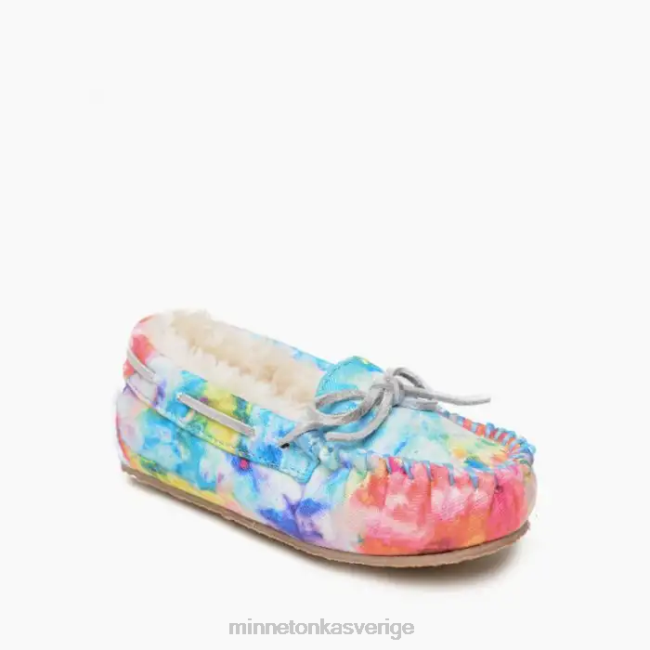 Minnetonka barn tie-dye cassie HTZ4DP504 Skodon klarblått stänk
