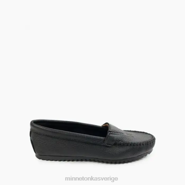 Minnetonka kvinnor hjortskinn gore front HTZ4DP120 Skodon svart