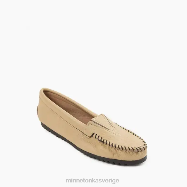 Minnetonka kvinnor hjortskinn gore front HTZ4DP121 Skodon champagne