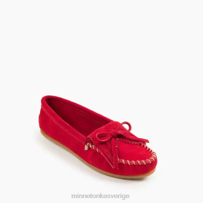 Minnetonka kvinnor kilty hårdsula HTZ4DP80 Skodon röd