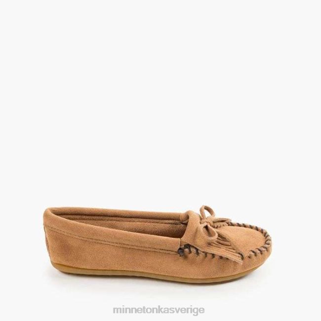 Minnetonka kvinnor kilty hårdsula HTZ4DP83 Skodon taupe