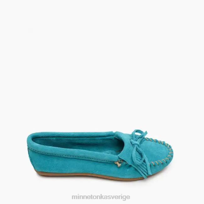 Minnetonka kvinnor kilty hårdsula HTZ4DP84 Skodon turkos