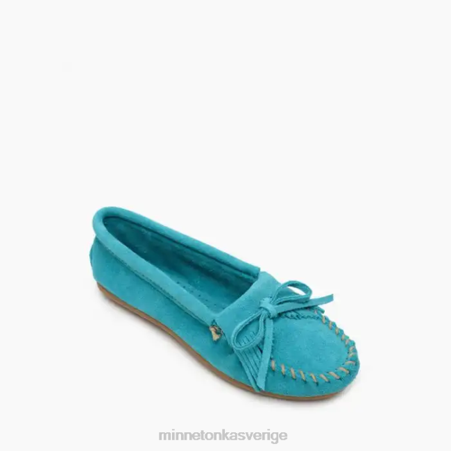 Minnetonka kvinnor kilty hårdsula HTZ4DP84 Skodon turkos