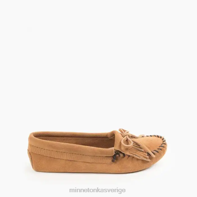 Minnetonka kvinnor kilty mjuksula HTZ4DP93 Skodon taupe