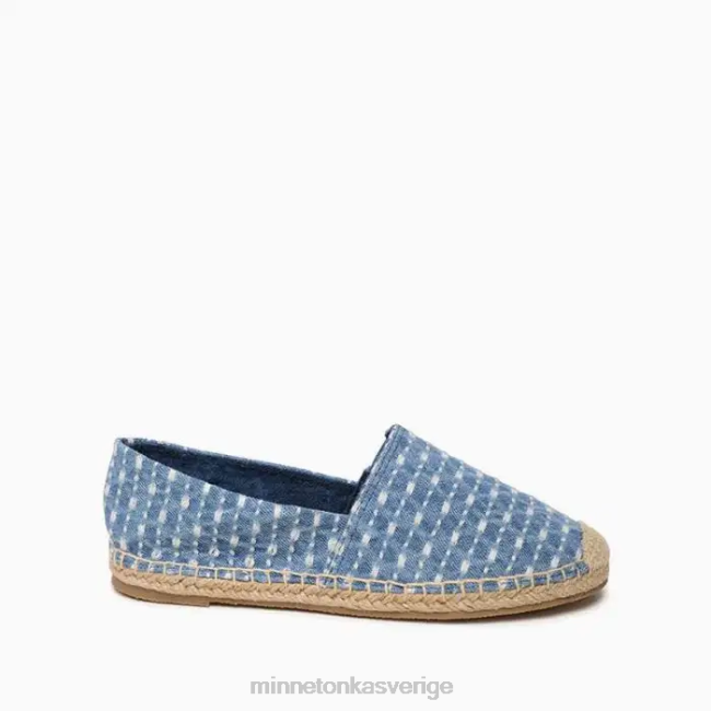 Minnetonka kvinnor pam HTZ4DP133 Skodon ljusblå denim
