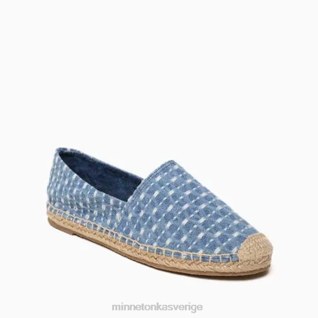 Minnetonka kvinnor pam HTZ4DP133 Skodon ljusblå denim