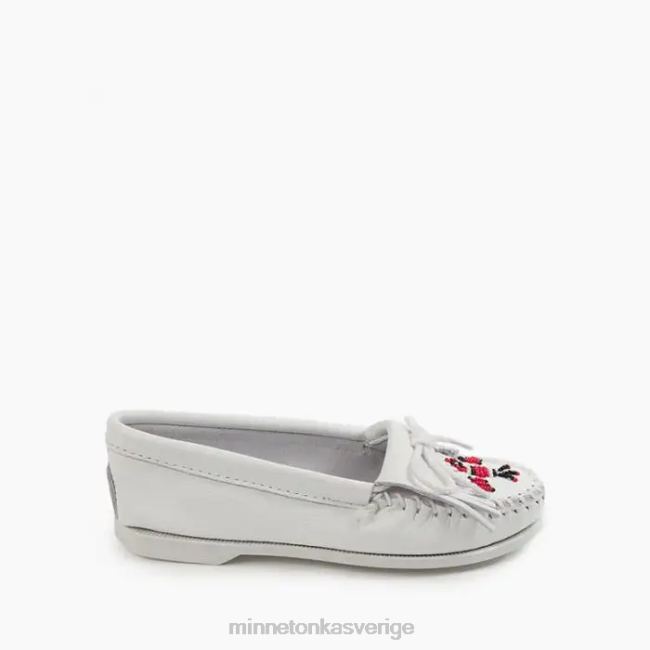 Minnetonka kvinnor thunderbird boat moc HTZ4DP103 Skodon vit