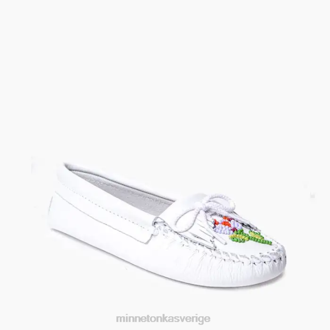 Minnetonka kvinnor ziigwan waabigwan mjuksula moc HTZ4DP141 Skodon vit