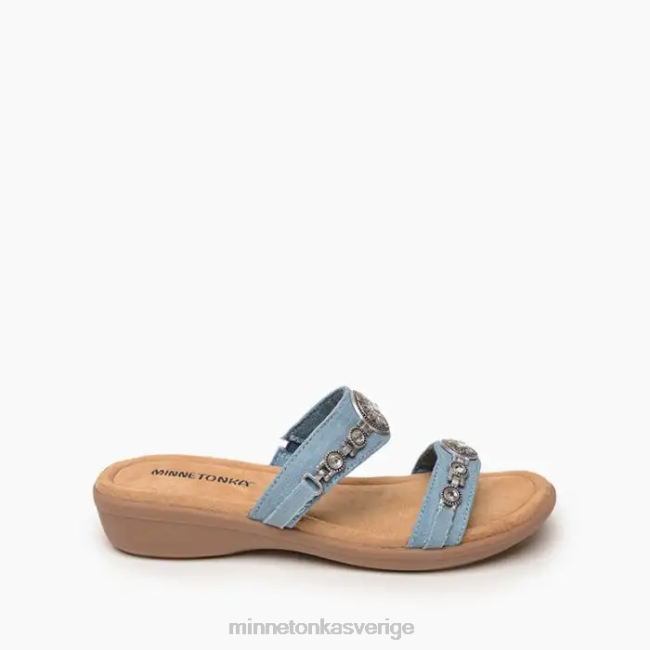 Minnetonka kvinnor brenn HTZ4DP197 Skodon ljusblå denim