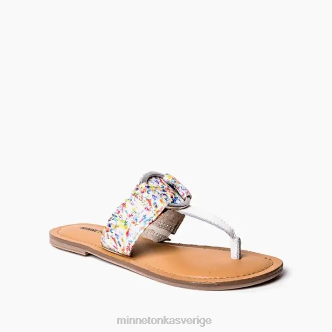 Minnetonka kvinnor fairlea HTZ4DP185 Skodon vitt smält vax