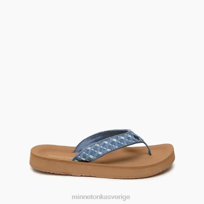 Minnetonka kvinnor hedy HTZ4DP188 Skodon ljusblå denim