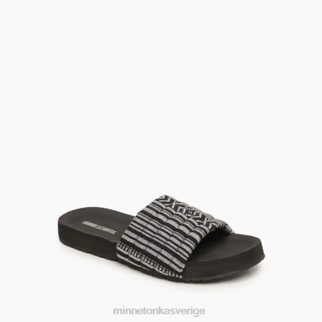 Minnetonka kvinnor heidi HTZ4DP175 Skodon svart rand