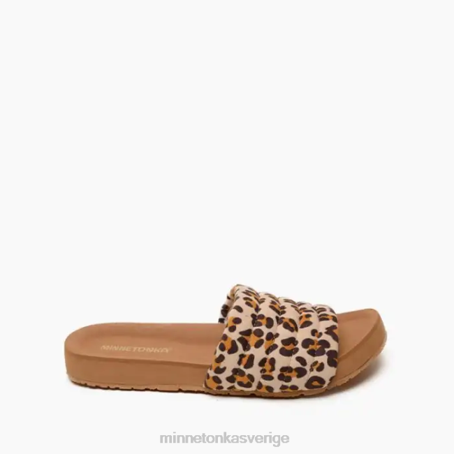 Minnetonka kvinnor heidi HTZ4DP177 Skodon krämfärgat leopardmönstrat