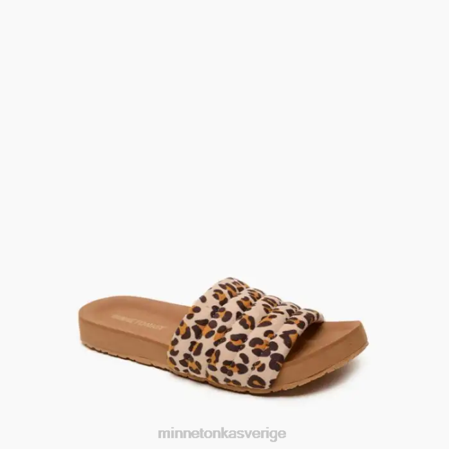 Minnetonka kvinnor heidi HTZ4DP177 Skodon krämfärgat leopardmönstrat