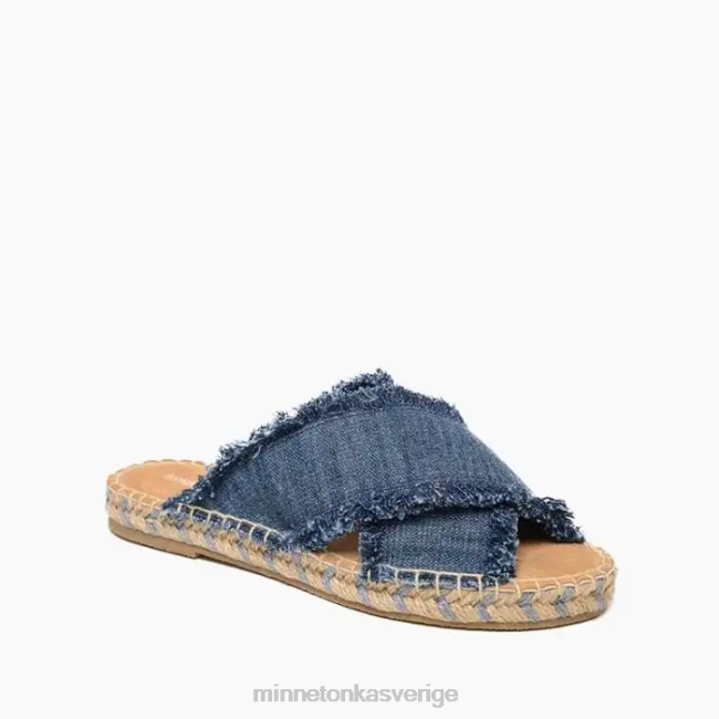 Minnetonka kvinnor peppar HTZ4DP170 Skodon blå denim