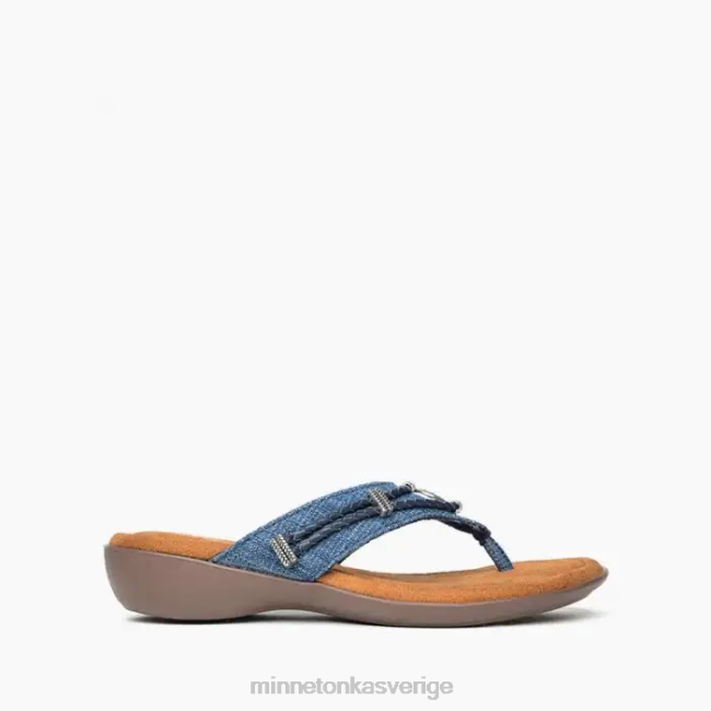 Minnetonka kvinnor silverthorne 360 HTZ4DP153 Skodon blå denim