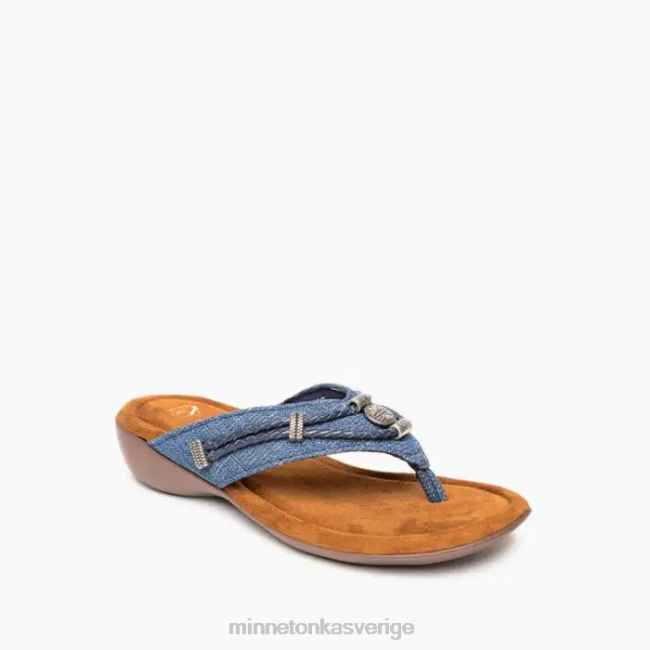 Minnetonka kvinnor silverthorne 360 HTZ4DP153 Skodon blå denim