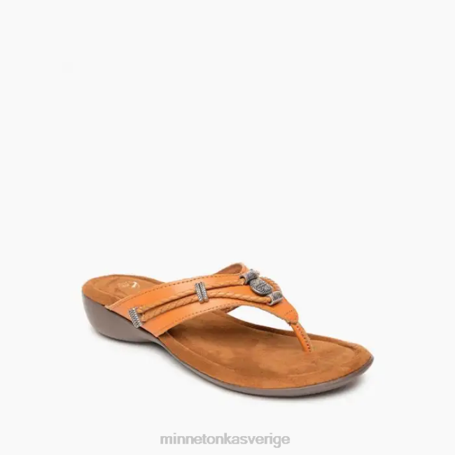 Minnetonka kvinnor silverthorne 360 HTZ4DP154 Skodon cognac