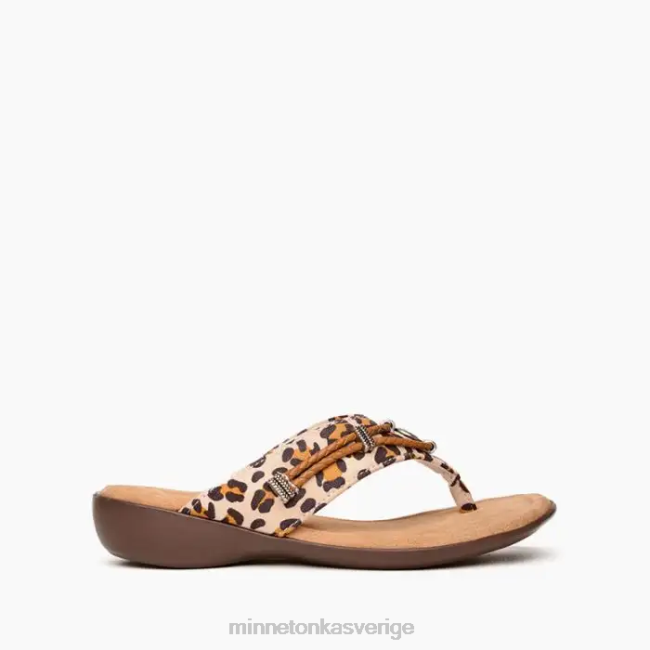Minnetonka kvinnor silverthorne 360 HTZ4DP155 Skodon krämfärgat leopardmönstrat
