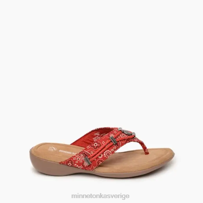 Minnetonka kvinnor silverthorne 360 HTZ4DP160 Skodon röd bandana