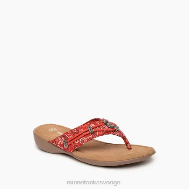 Minnetonka kvinnor silverthorne 360 HTZ4DP160 Skodon röd bandana