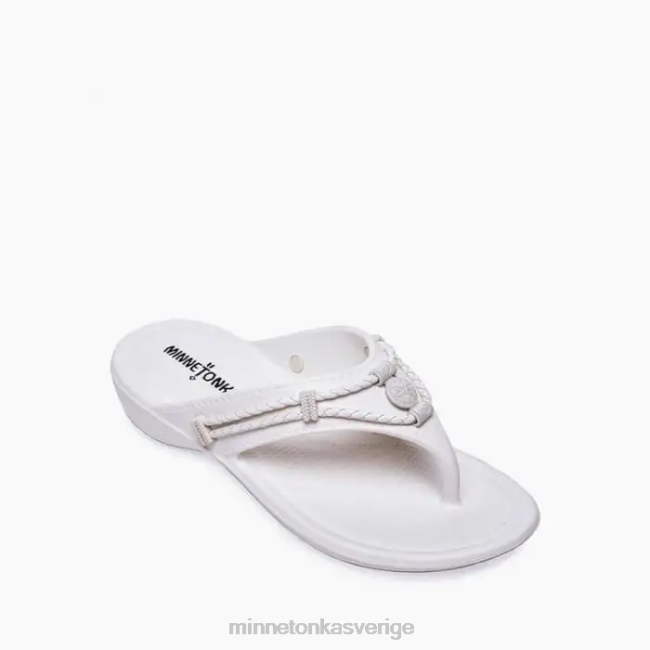 Minnetonka kvinnor silverthorne prisma HTZ4DP195 Skodon vit