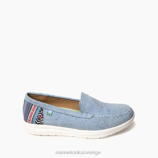 Minnetonka kvinnor Upptäck HTZ4DP105 Skodon lätt denimfläck
