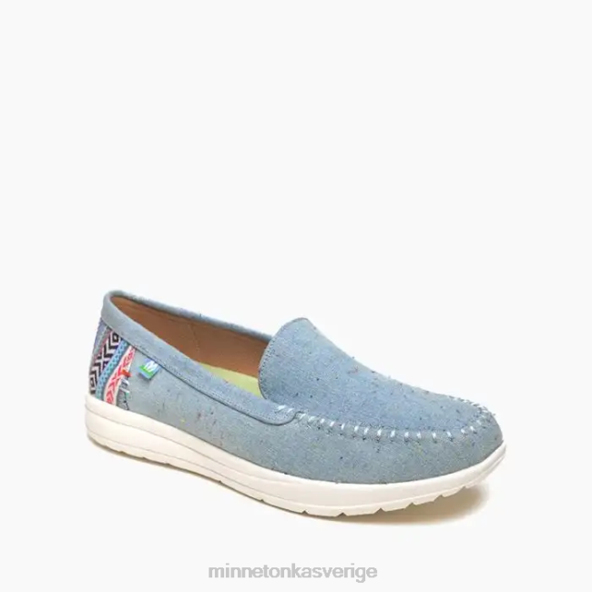 Minnetonka kvinnor Upptäck HTZ4DP105 Skodon lätt denimfläck