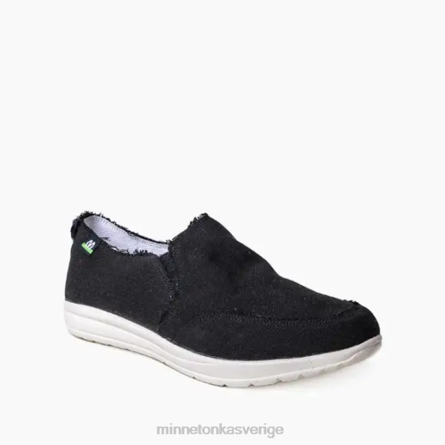 Minnetonka kvinnor ekovidd HTZ4DP321 Skodon svart