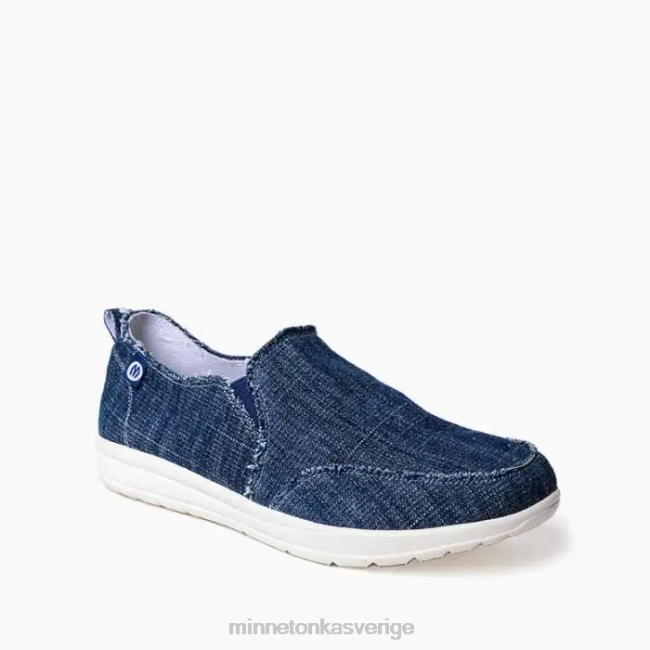Minnetonka kvinnor vidd HTZ4DP135 Skodon blå denim
