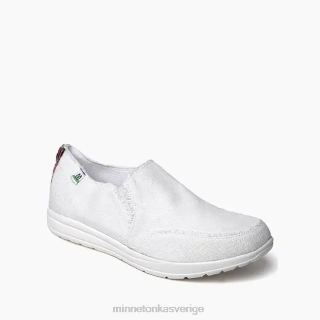 Minnetonka kvinnor vidd HTZ4DP137 Skodon vit