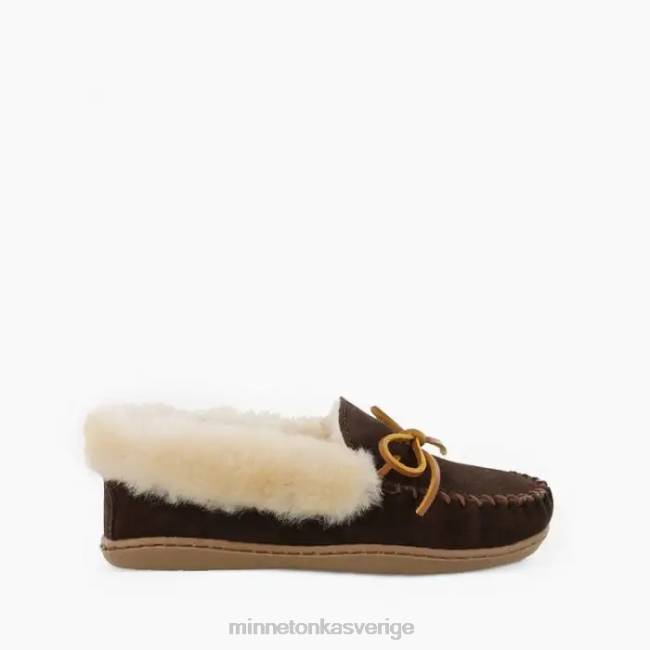 Minnetonka kvinnor alpint fårskinn moc HTZ4DP225 Skodon choklad