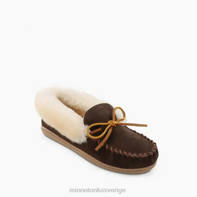 Minnetonka kvinnor alpint fårskinn moc HTZ4DP225 Skodon choklad