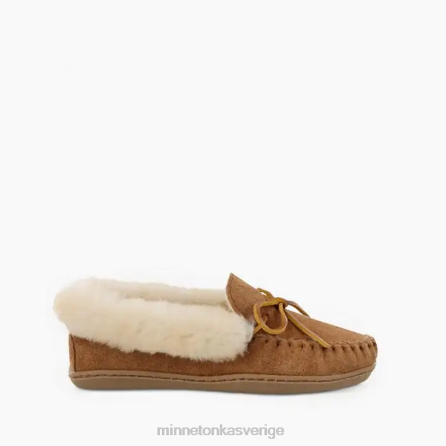 Minnetonka kvinnor alpint fårskinn moc HTZ4DP226 Skodon gyllene solbränna