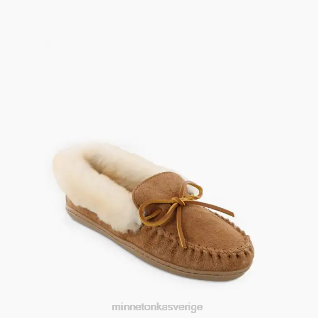 Minnetonka kvinnor alpint fårskinn moc HTZ4DP226 Skodon gyllene solbränna