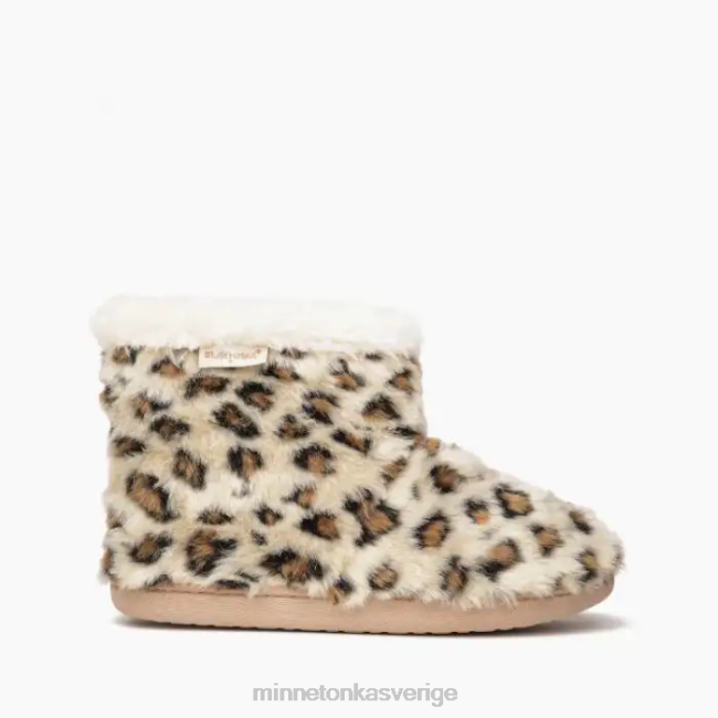 Minnetonka kvinnor betty HTZ4DP243 Skodon krämfärgat leopardmönstrat