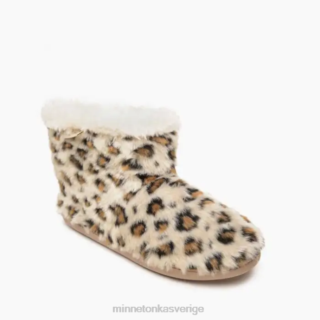 Minnetonka kvinnor betty HTZ4DP243 Skodon krämfärgat leopardmönstrat