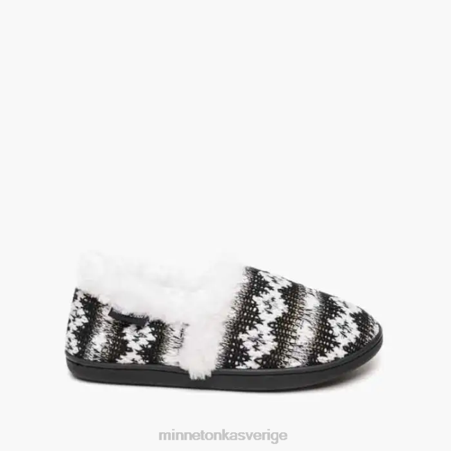 Minnetonka kvinnor dina HTZ4DP248 Skodon svart vit stickad
