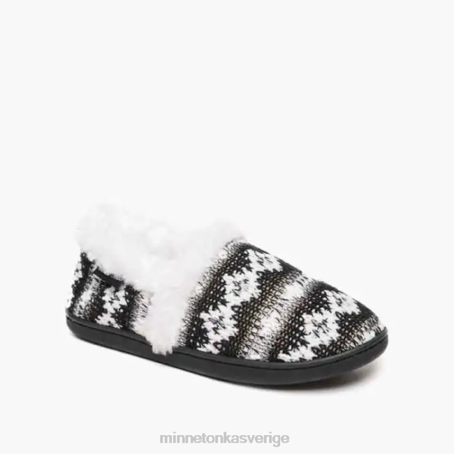 Minnetonka kvinnor dina HTZ4DP248 Skodon svart vit stickad